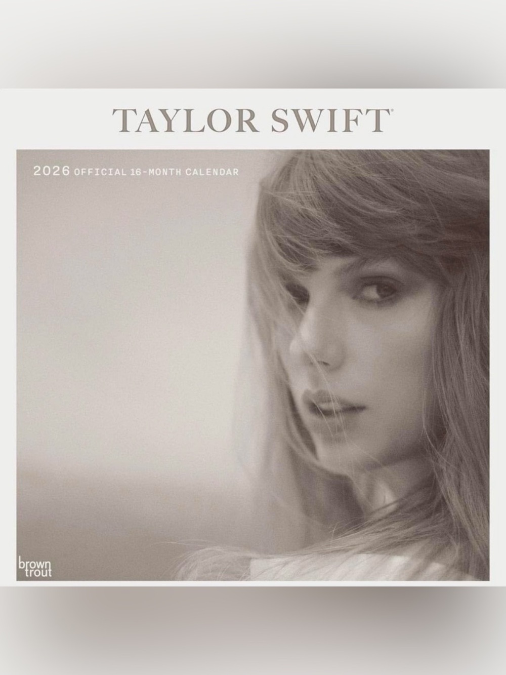 Taylor Swift Black & Gray Minimalist Wall Calendar
